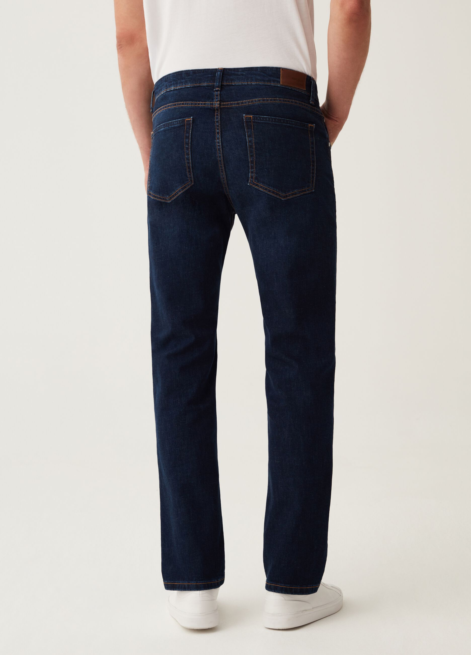 Jeans regular fit in cotone cross hatch_2