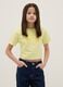 Girl's Yellow Pure Cotton Regular Fit T-shirt with Print_0