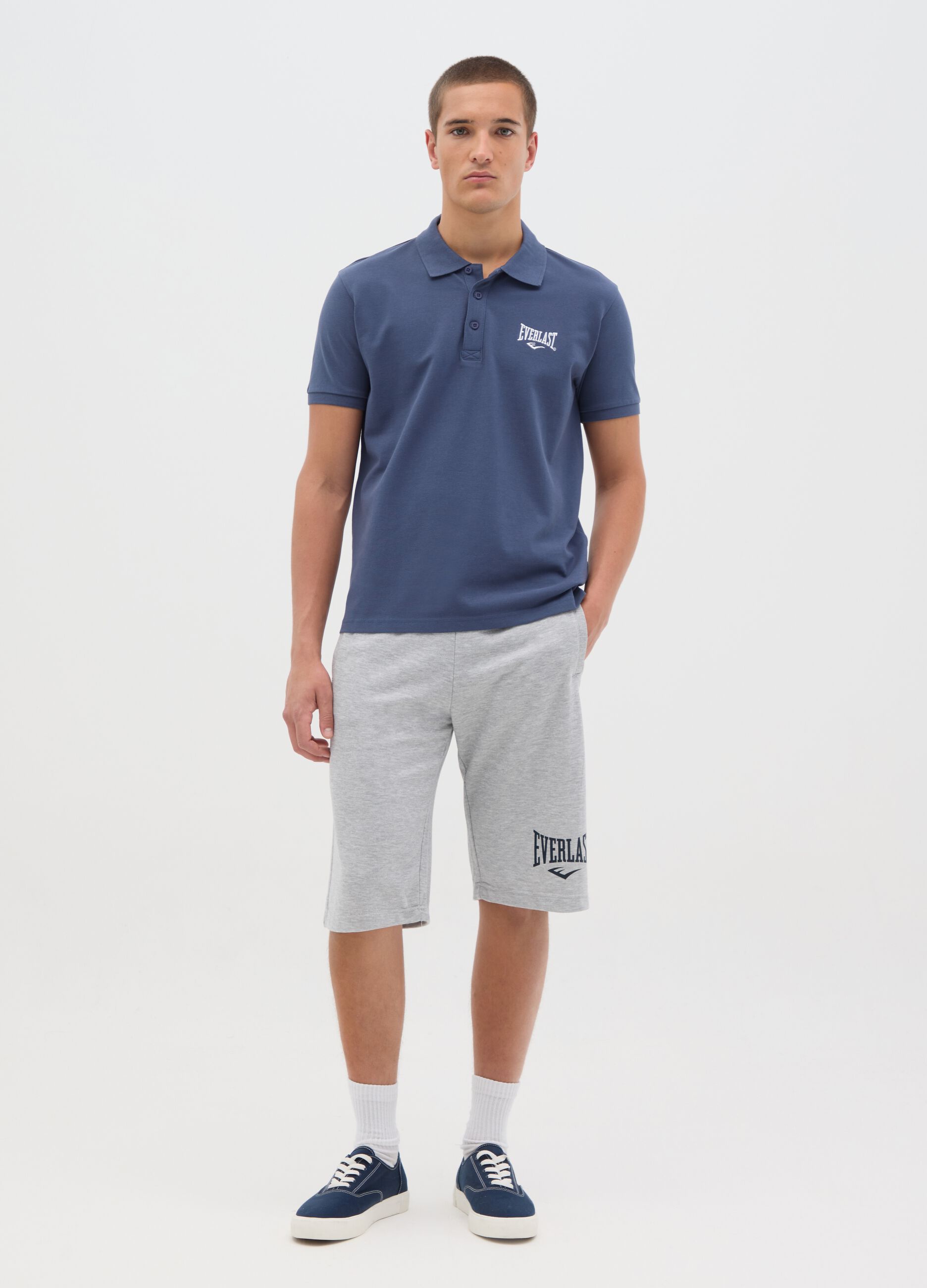 Everlast Blue Cotton Polo Shirt