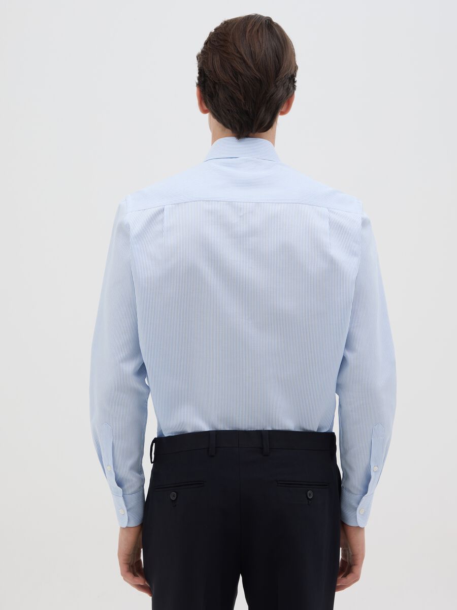 Men's Regular Fit Blue Pure Cotton Shirt_3