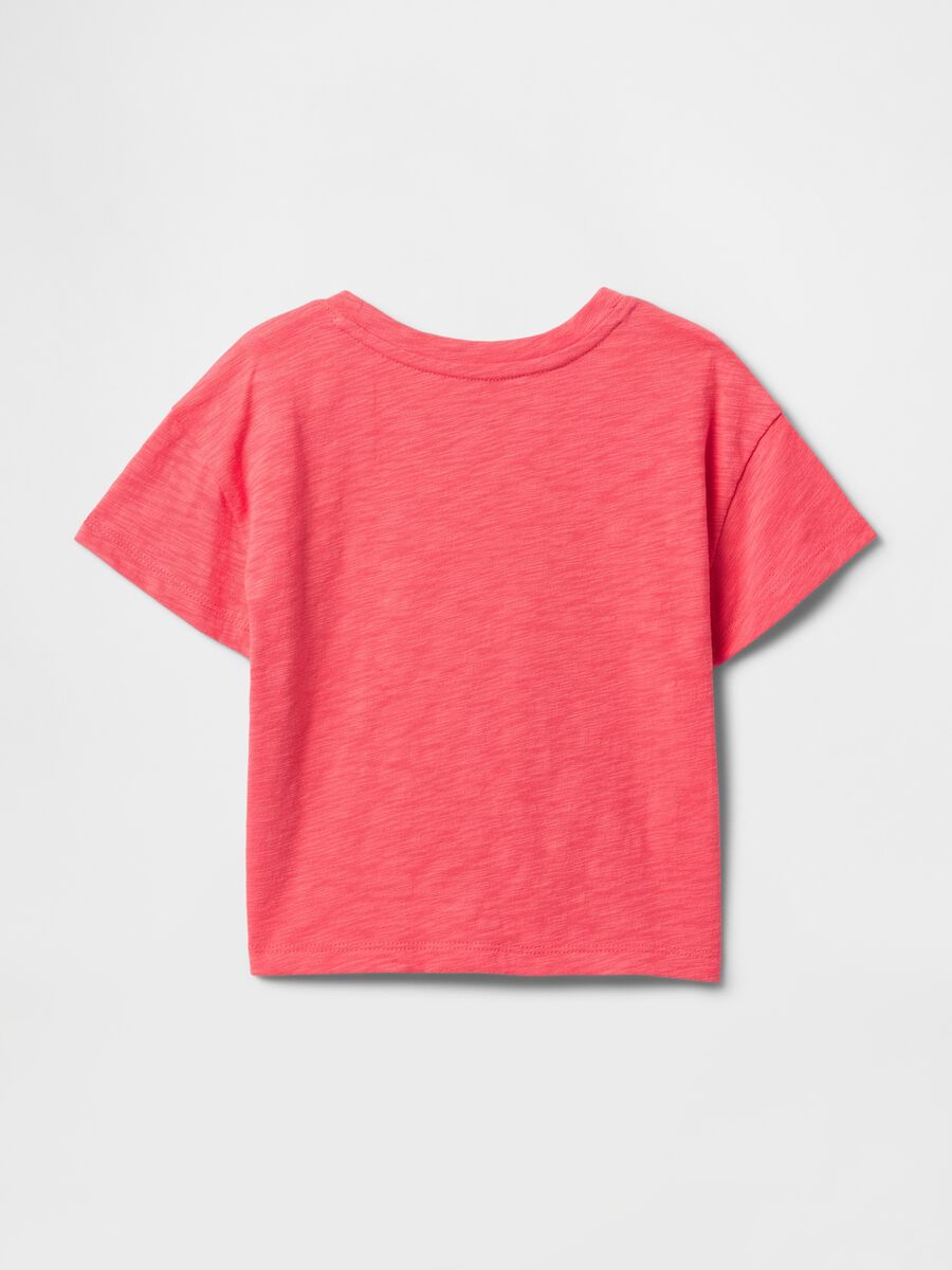 Pink short sleeve T-shirt with GAP logo_1