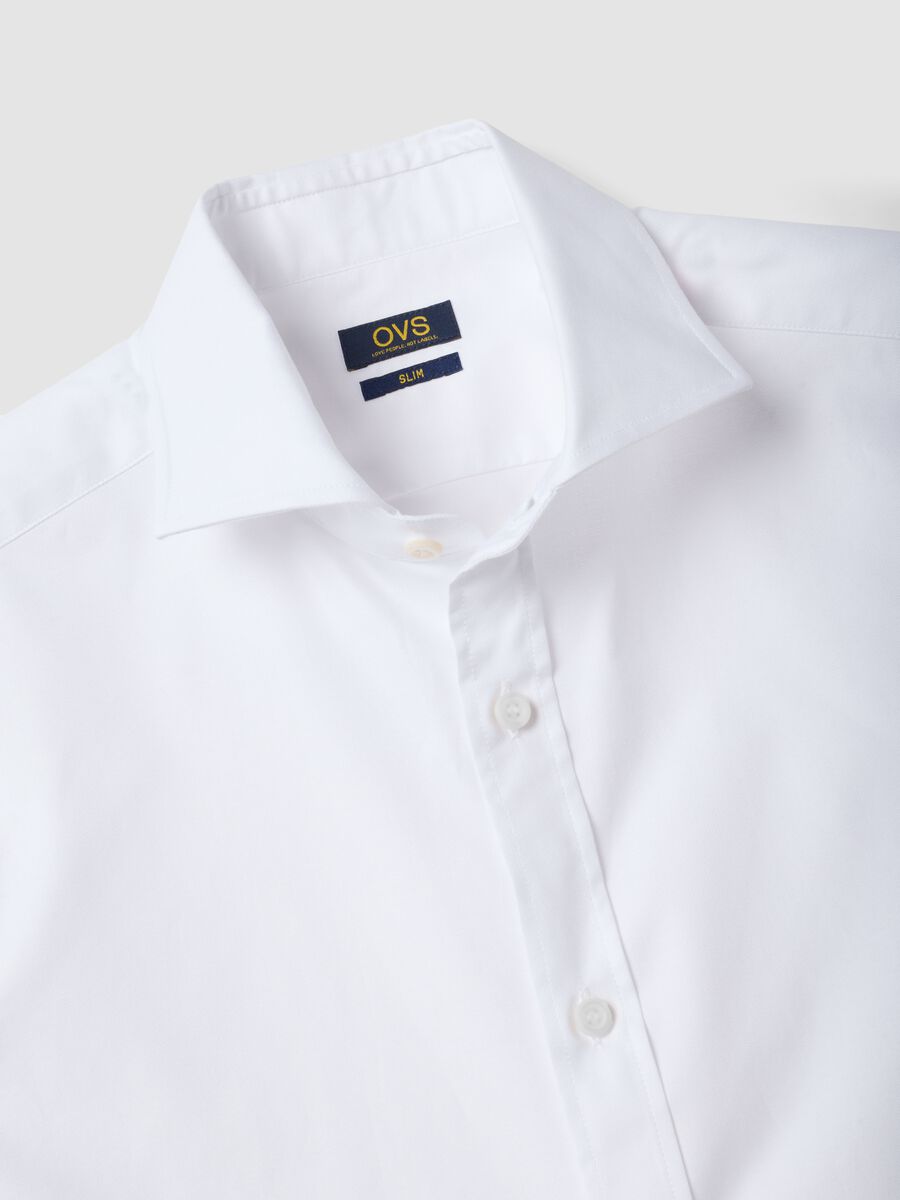 Camicia bianca in puro cotone oxford slim fit_6