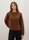 Brown regular fit pullover with round neckline_1