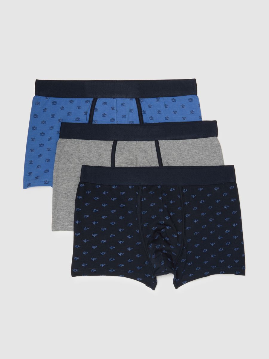 Stretch Cotton Boxer in Blue_4