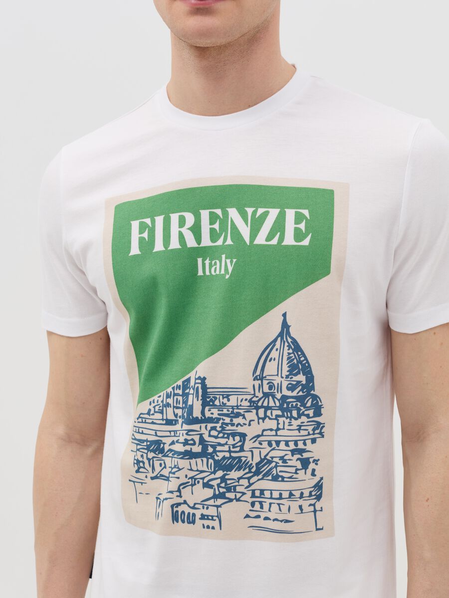Cotton T-shirt with "Firenze Italy" print_2