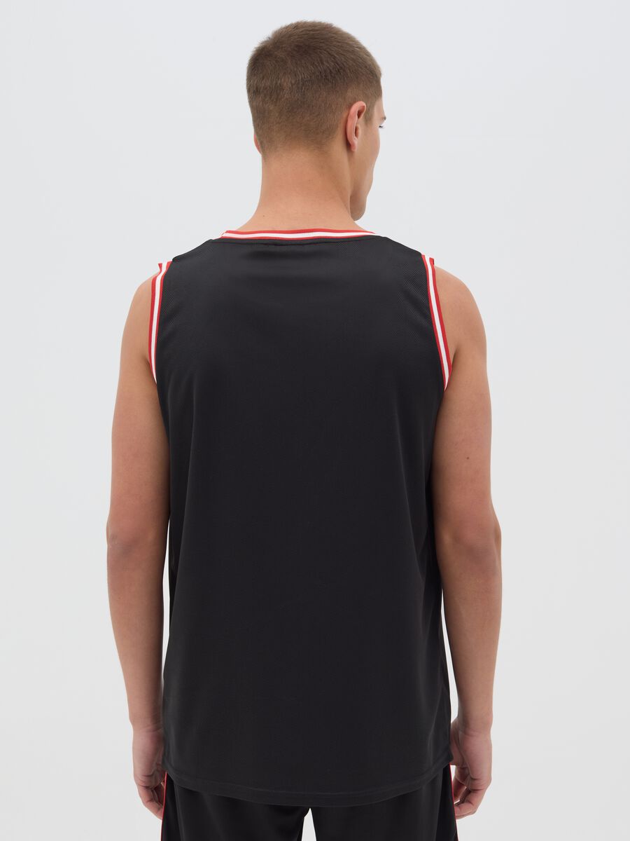 Black Polyester Everlast Tank Top_2