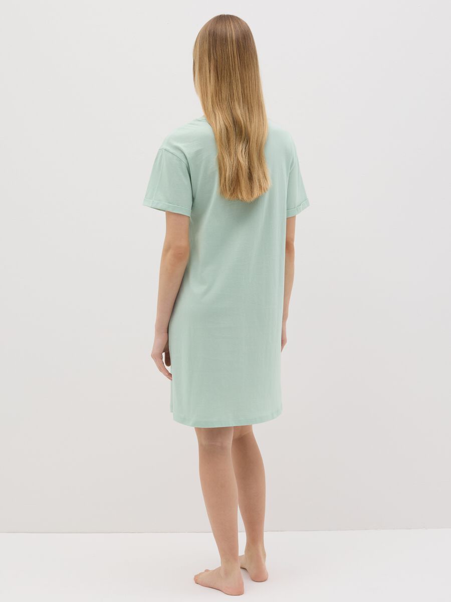 Blue nightdress with geometric print_2