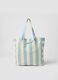 Multicolour striped pure cotton bag with sturdy handles_0