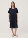 Blue midi dress in stretch viscose, regular fit_0