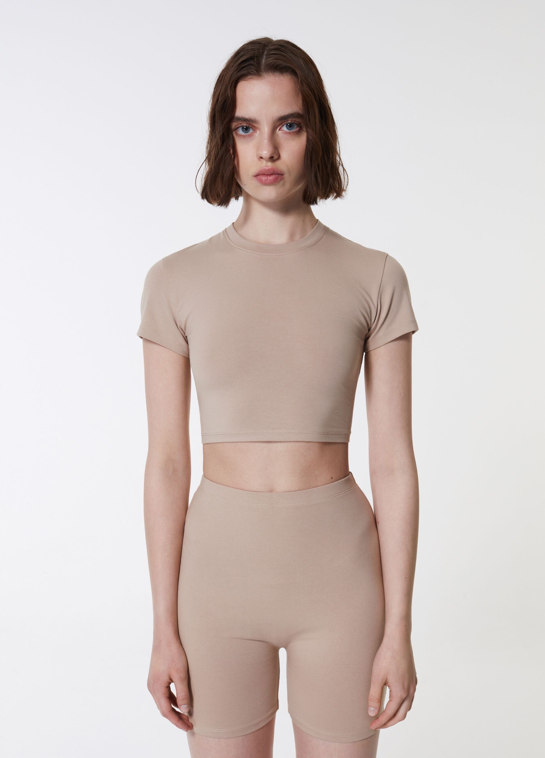 Crop T-shirt Sand_2