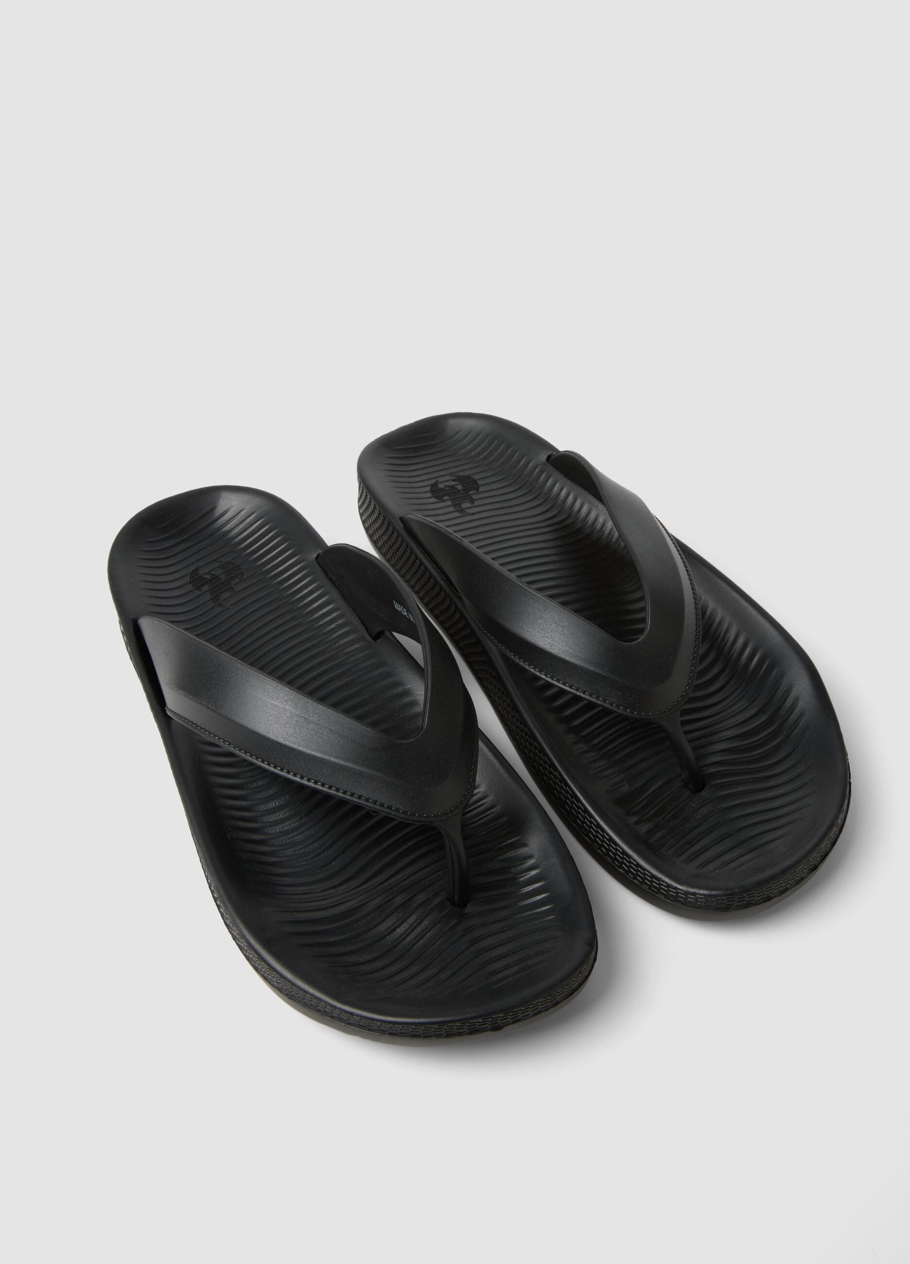 Black thong flip-flops