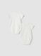 Bipack body bianchi in puro cotone organico girocollo con stampa_2
