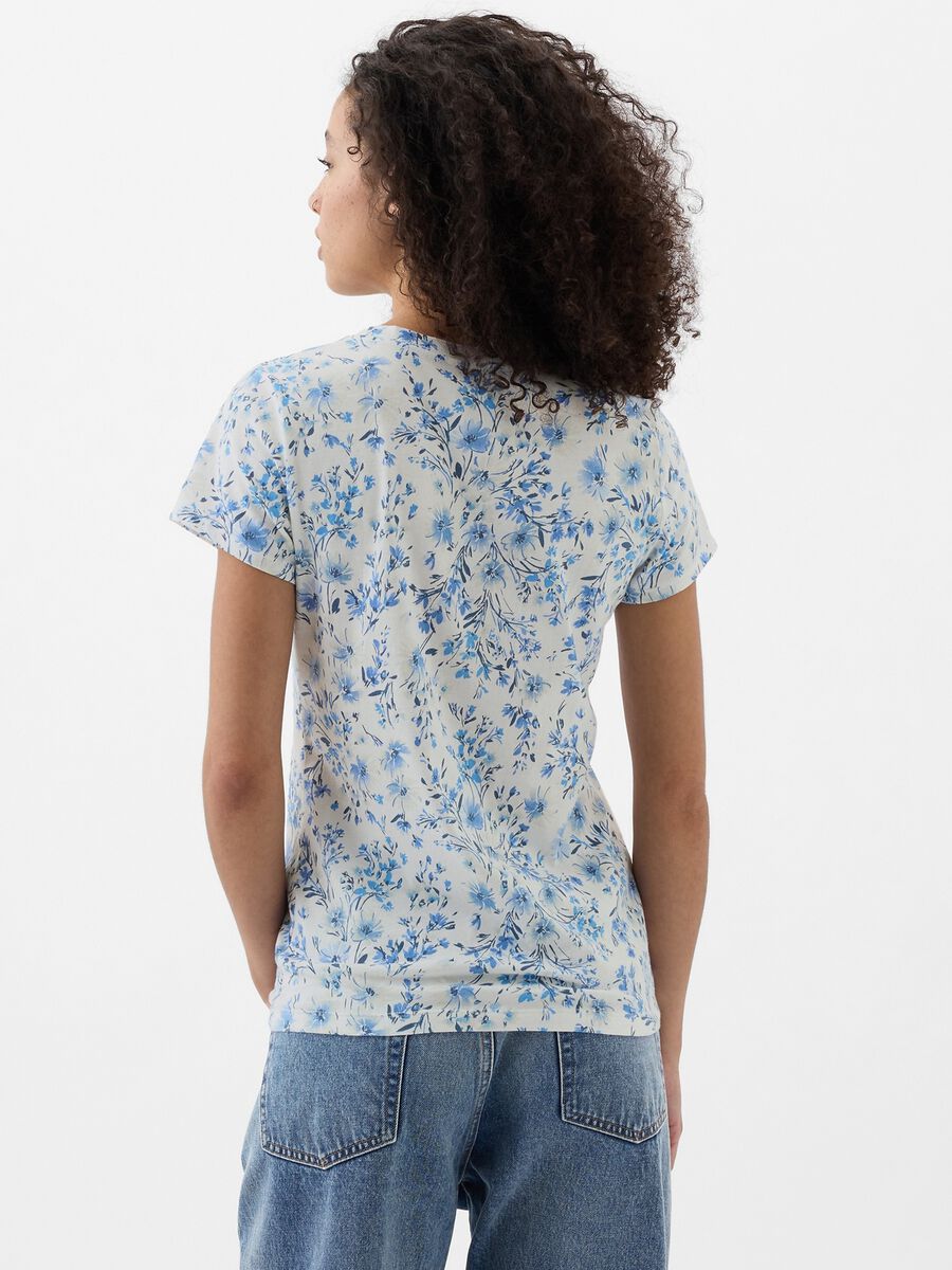 Floral T-shirt with logo print_1