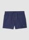 Blue swim shorts with drawstring waist_0