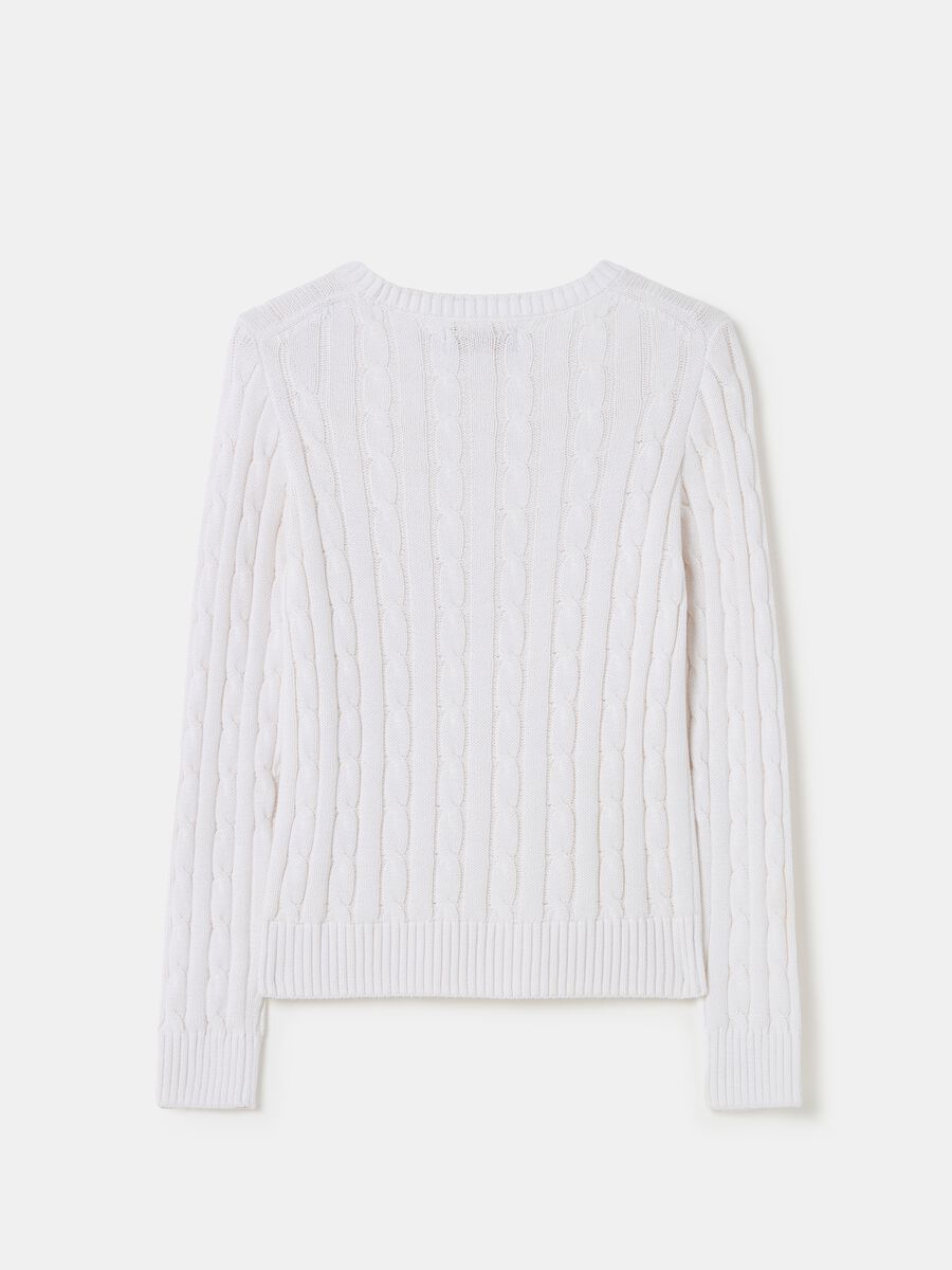 Ribbed pullover with cable-knit design_4