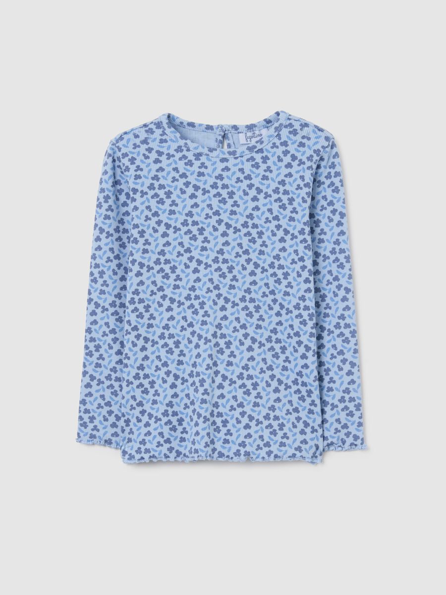 Multicolour regular fit cotton blend girl's t-shirt with prints_0