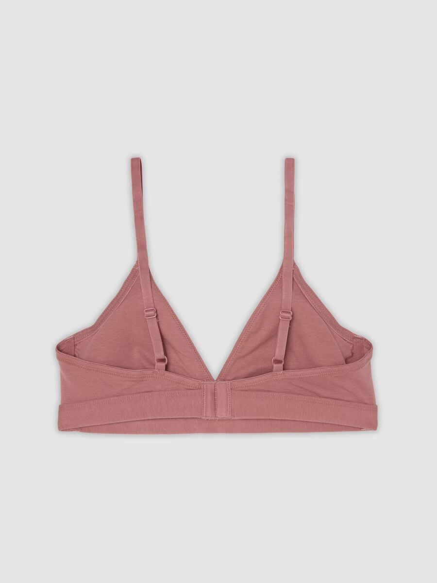 Reggiseno a triangolo rosa in cotone organico e viscosa elasticizzata_2