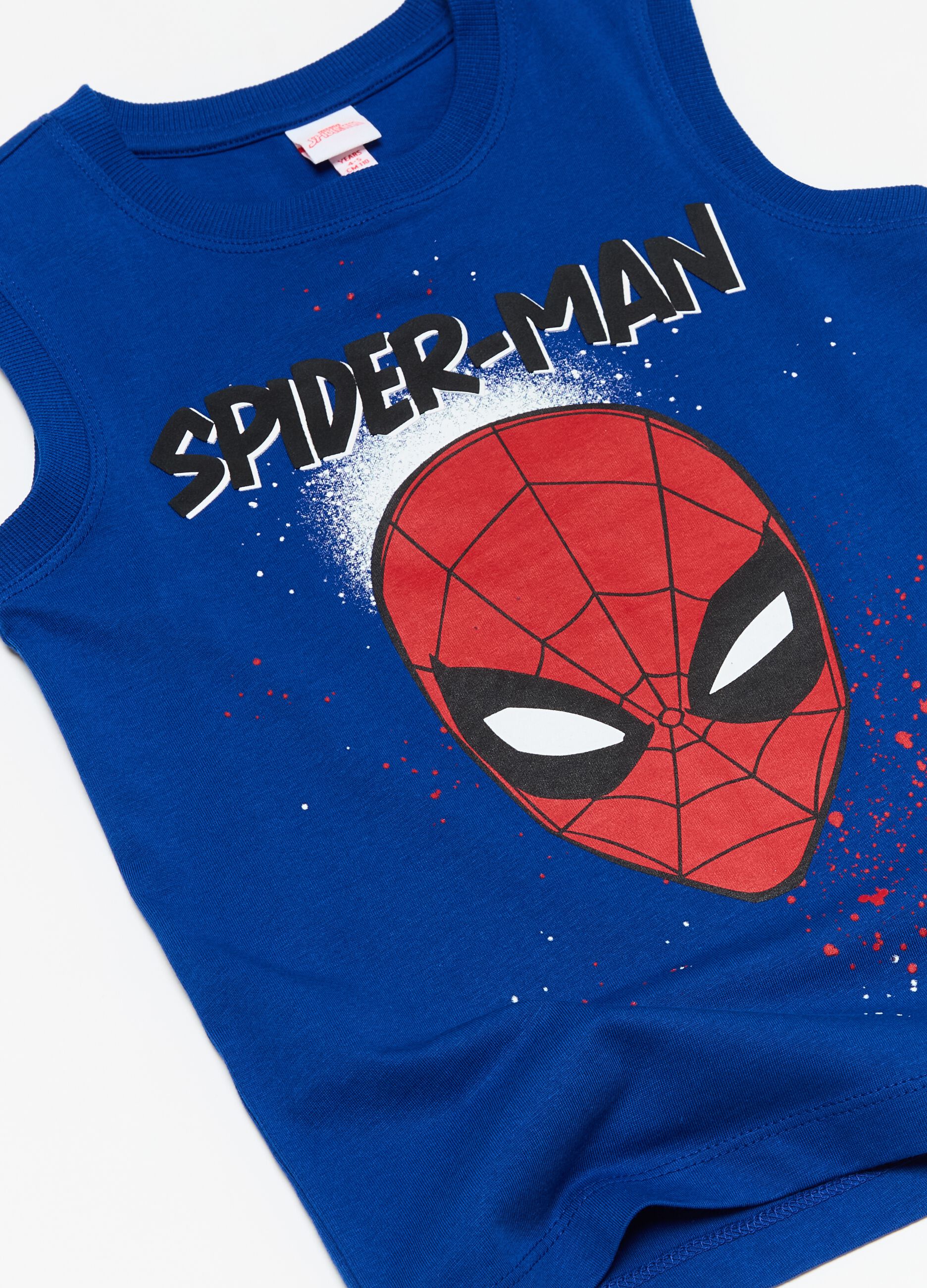 Racerback vest with Spider-Man print