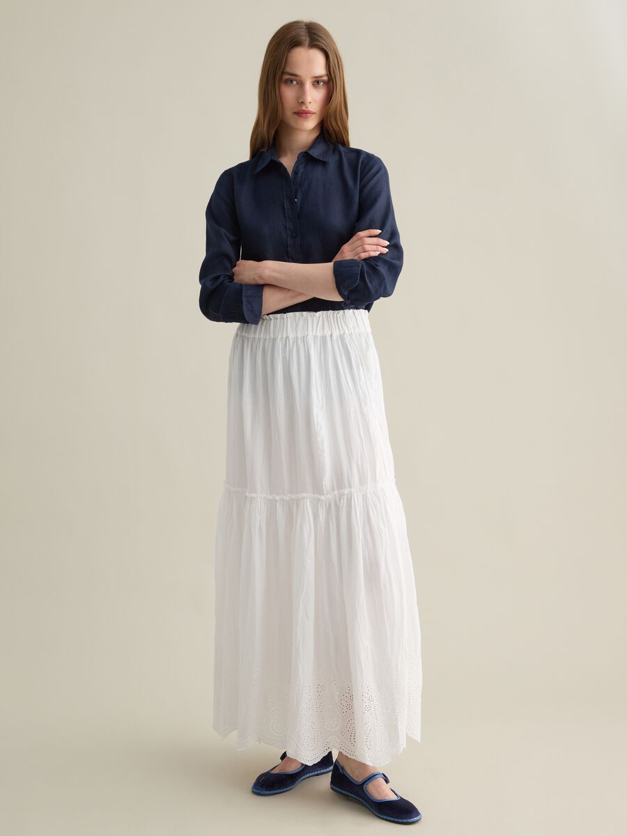 Blue regular-fit shirt in linen_1