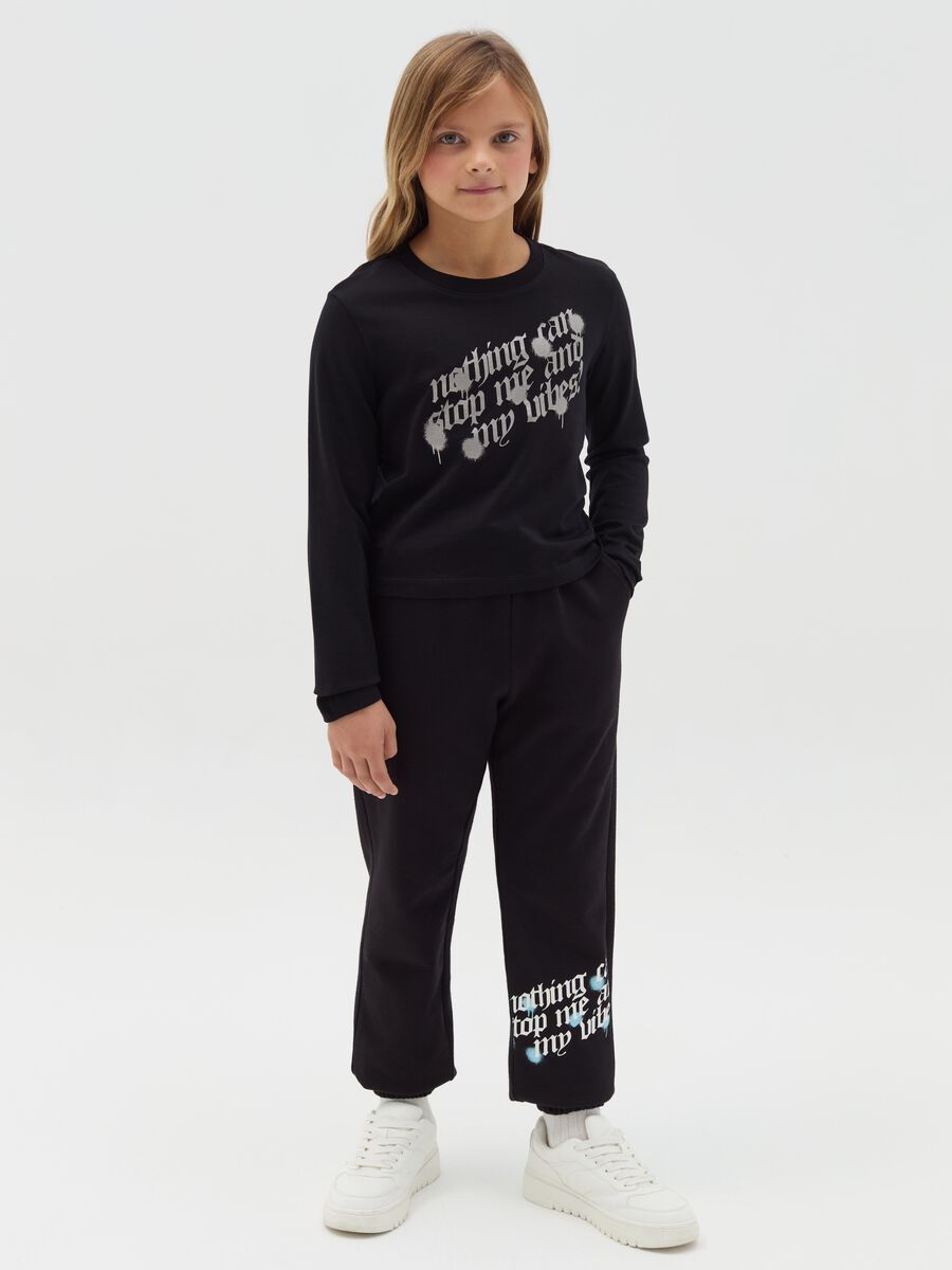 Joggers with "Nothing Can Stop Me and My Vibes” print_0
