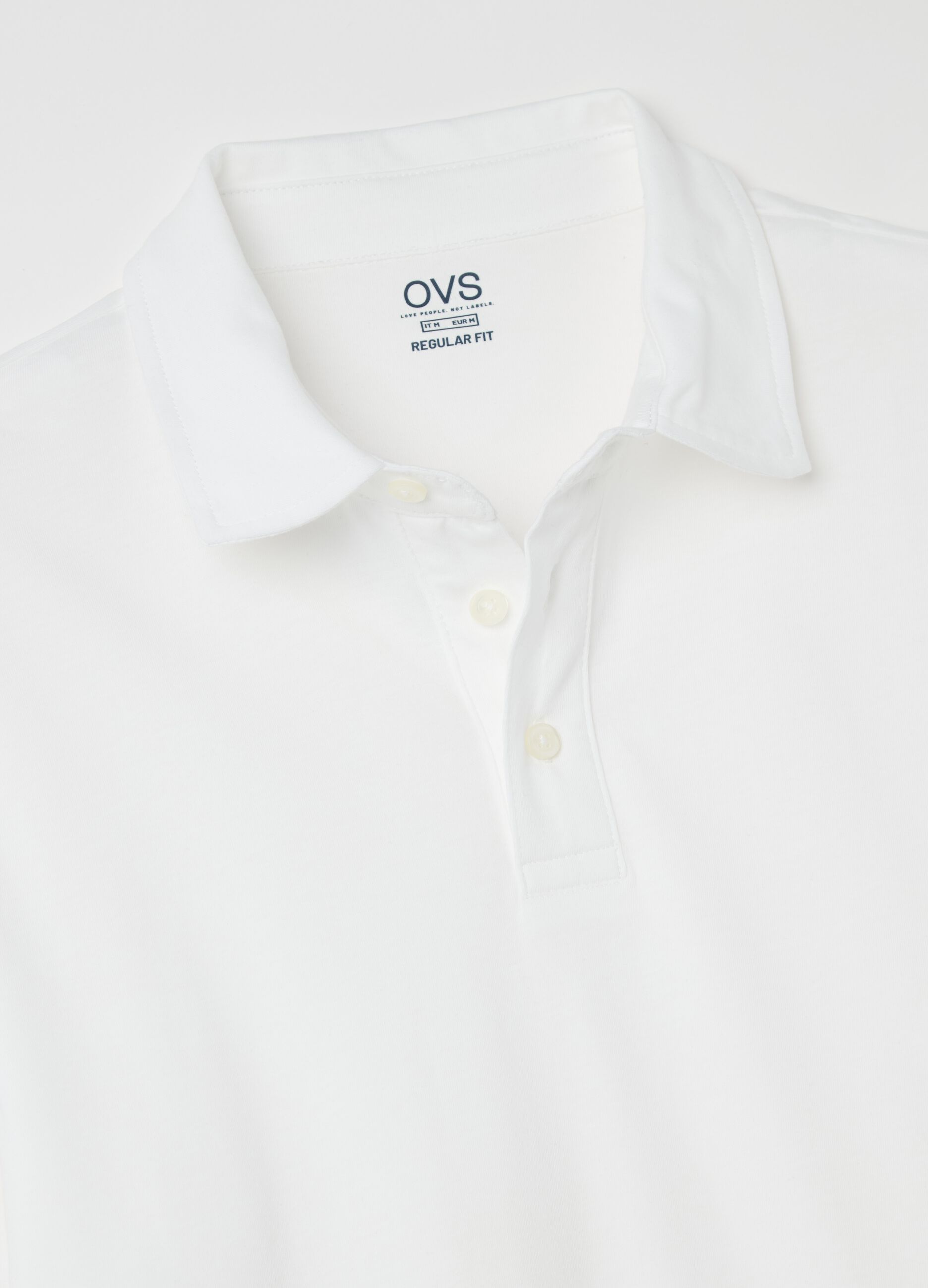 Cotton polo shirt with long sleeves