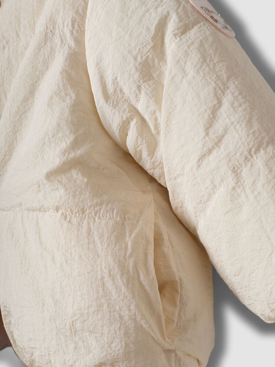 Piumino bianco con cappuccio regular fit_3