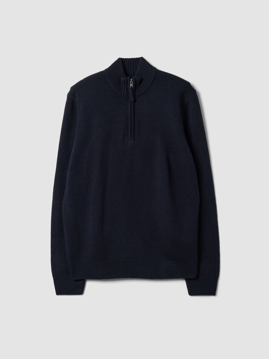 Blue regular-fit long-sleeve half-zip top_0