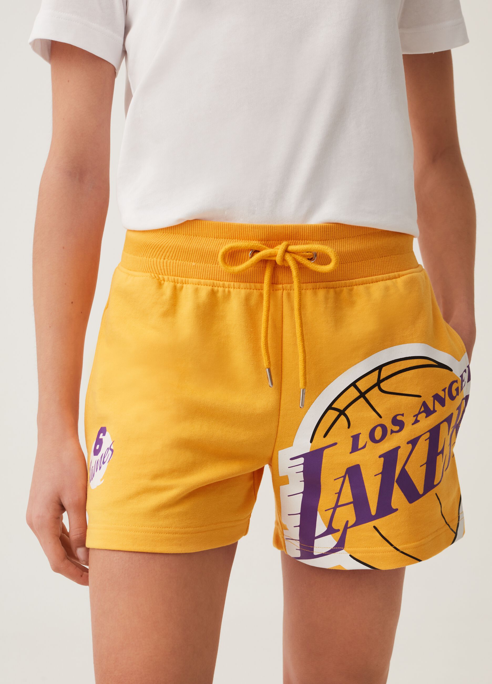 Shorts in felpa stampa NBA Los Angeles Lakers