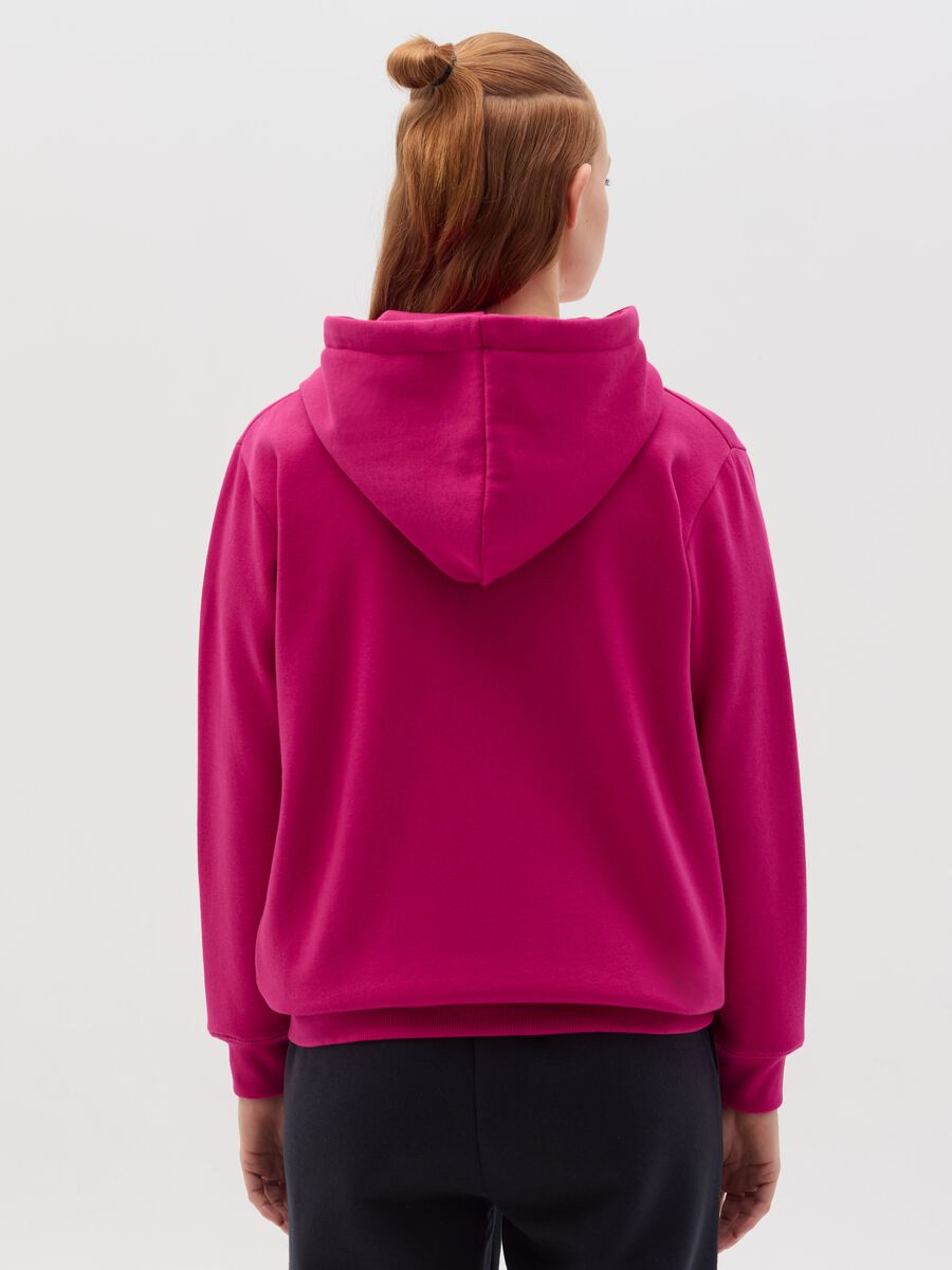 Sweatshirt with hood, zip and logo print_3