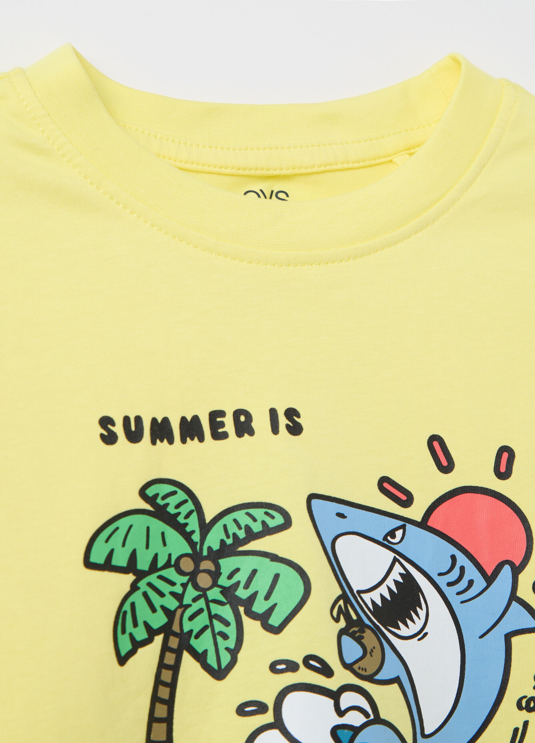Cotton T-shirt with print
