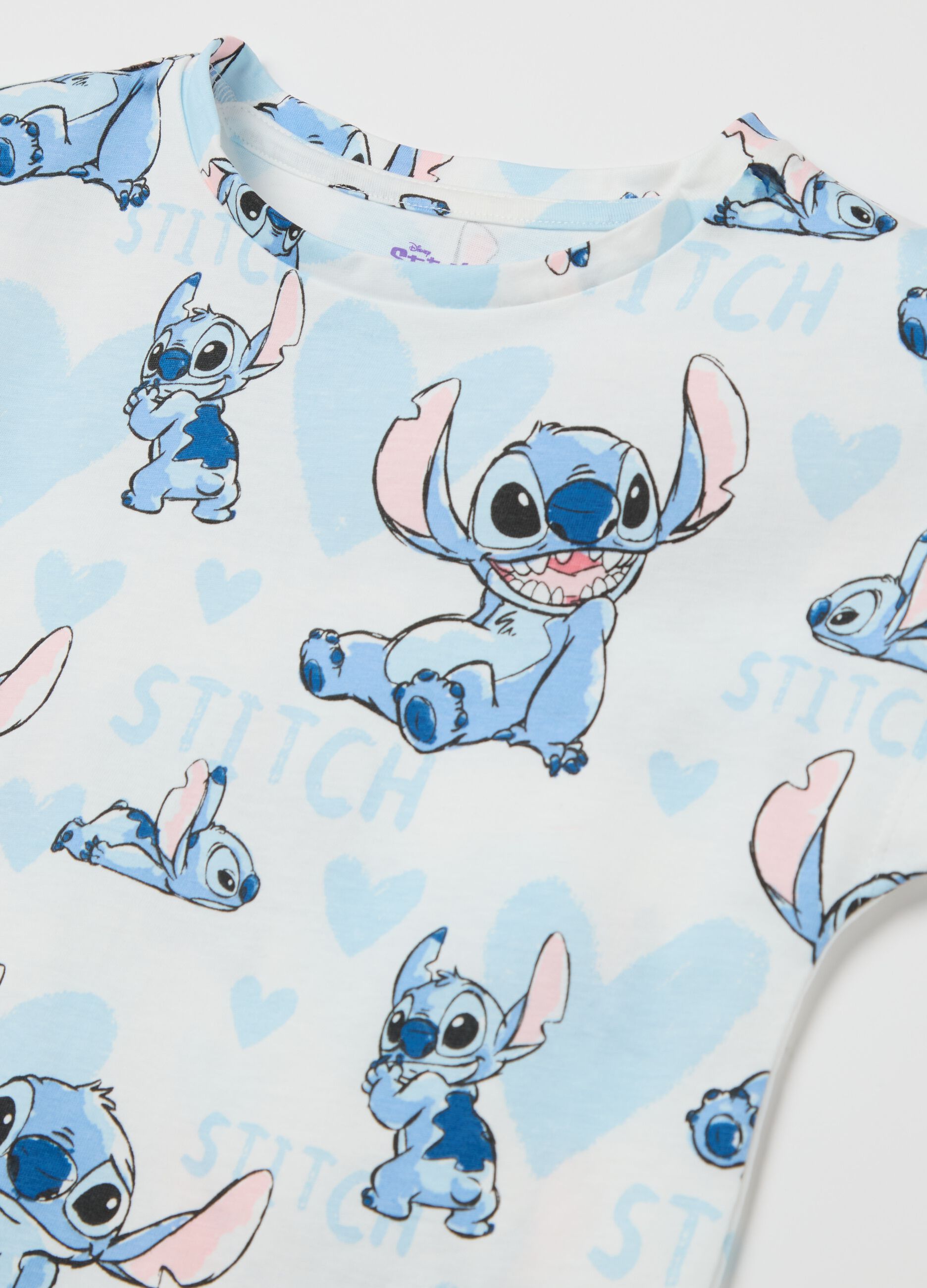 Short pyjamas with Stitch print