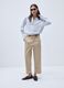 Beige cotton trousers regular fit_0