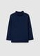 Blue turtleneck shirt for children in pure cotton regular fit_0
