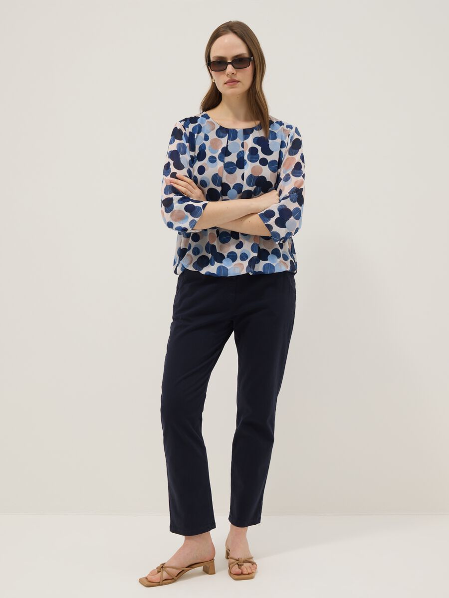 Camicia multicolor con stampa a pois regular fit_1