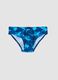Blue stretch fabric swim briefs_0