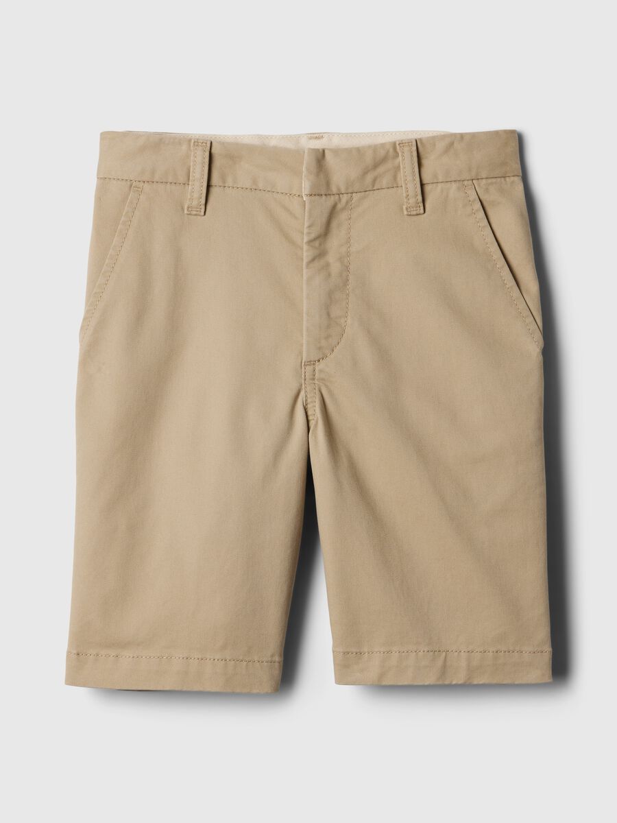 Stretch cotton regular-fit Bermuda shorts_3