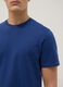 Short sleeve blue pure cotton regular fit t-shirt_3