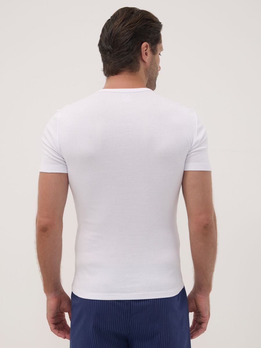 2-pack white crew-neck T-shirts in pure organic cotton, regular fit_3