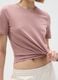 Pink regular fit pure cotton t-shirt_3