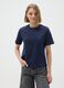 Blue pure cotton regular fit T-shirt_1