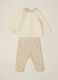White and beige set for newborn girl_1