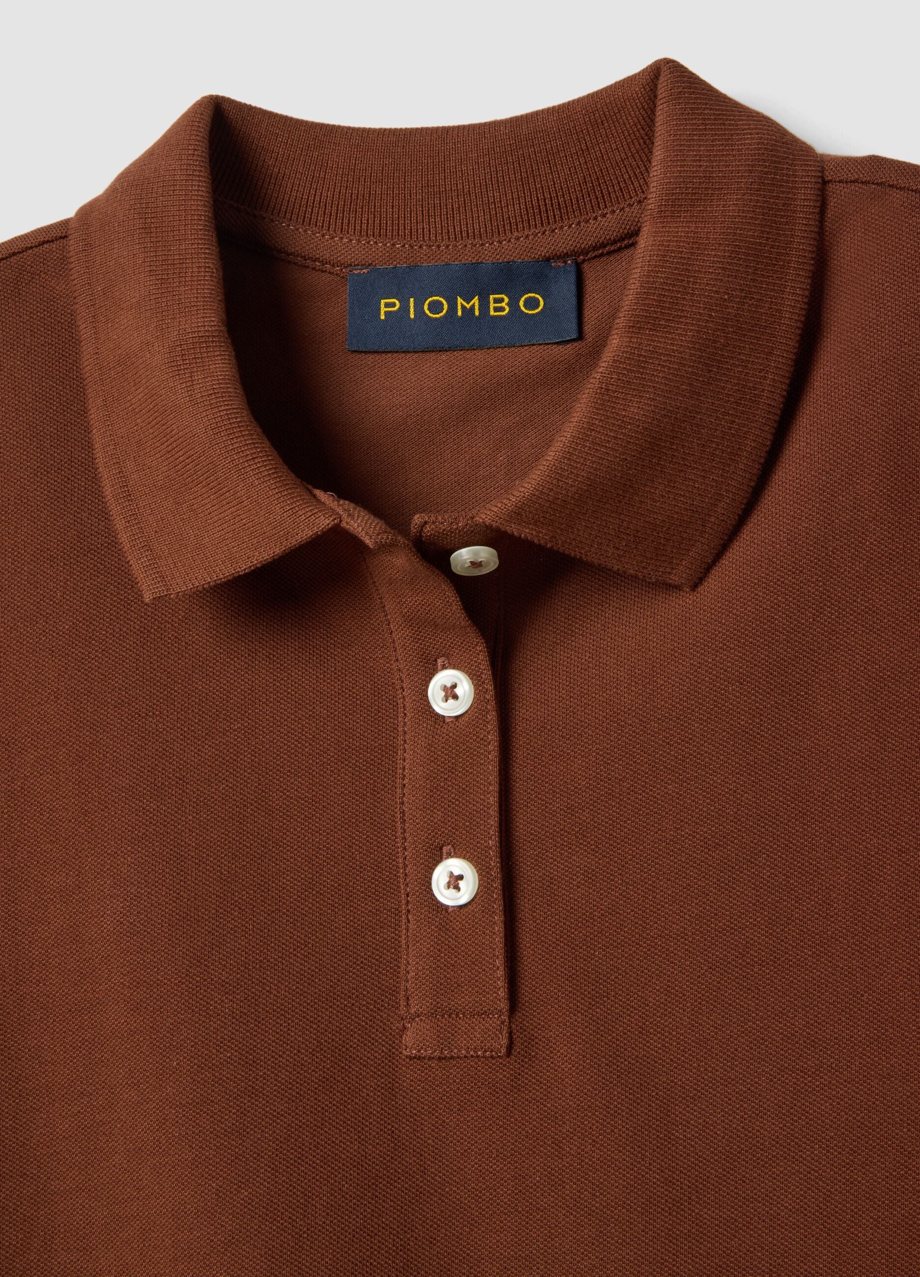 Sky blue regular-fit polo in 100% organic cotton