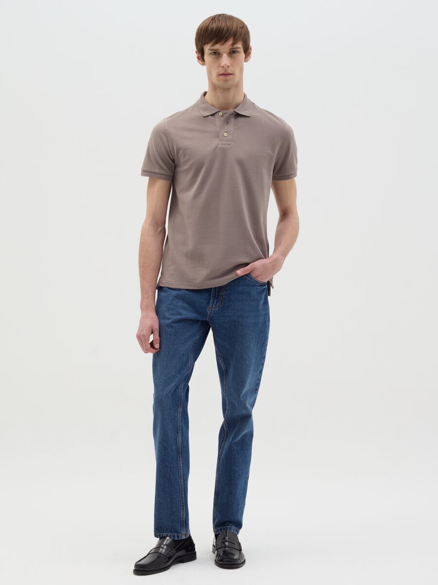 Polo shirt in organic cotton piquet_1