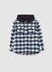 Check flannel shirt with hood_0