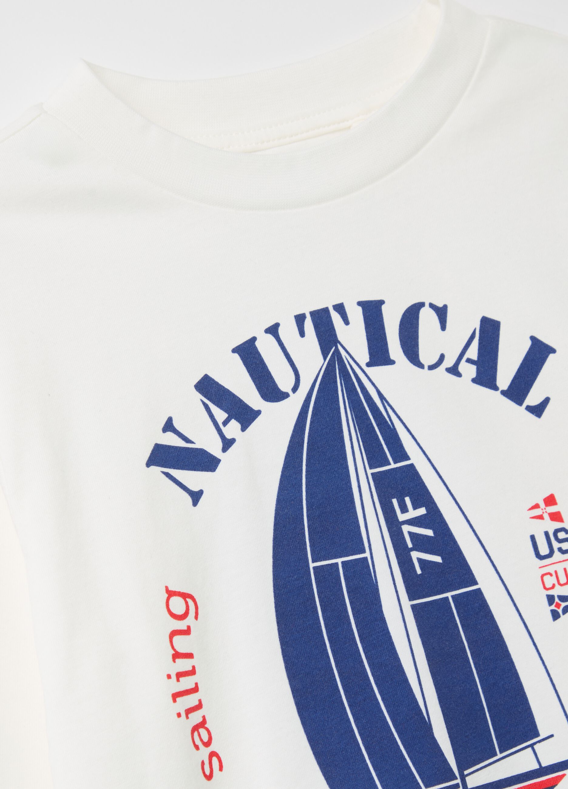 "Nautical Heritage" T-shirt with long sleeves in cotton