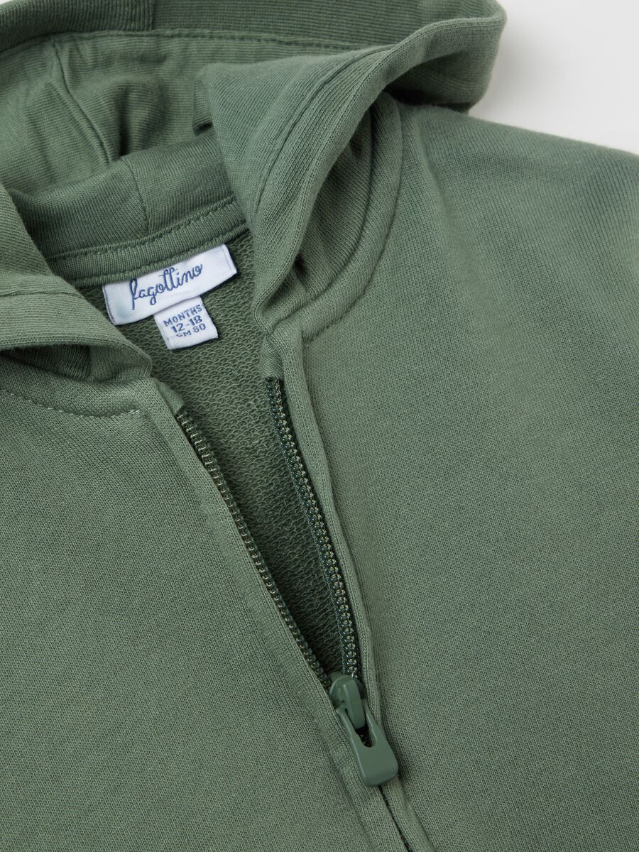 Full-zip sweatshirt in French terry with hood_2