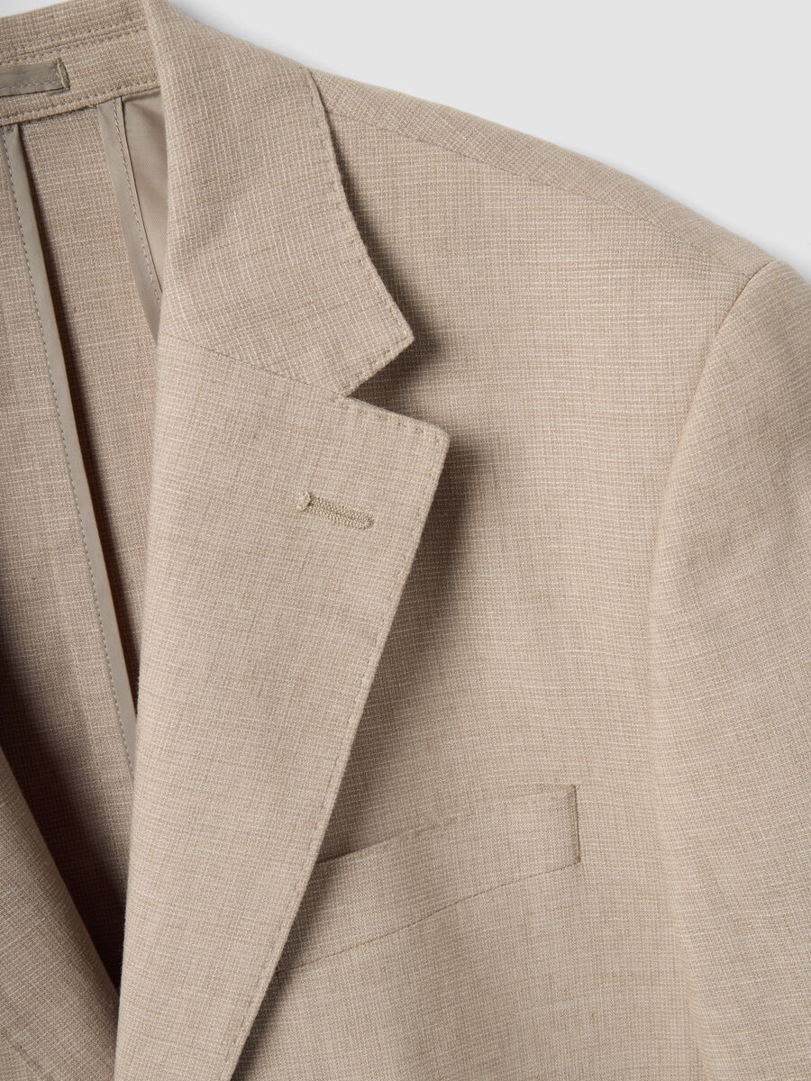 Slim Fit Beige Blazer_2