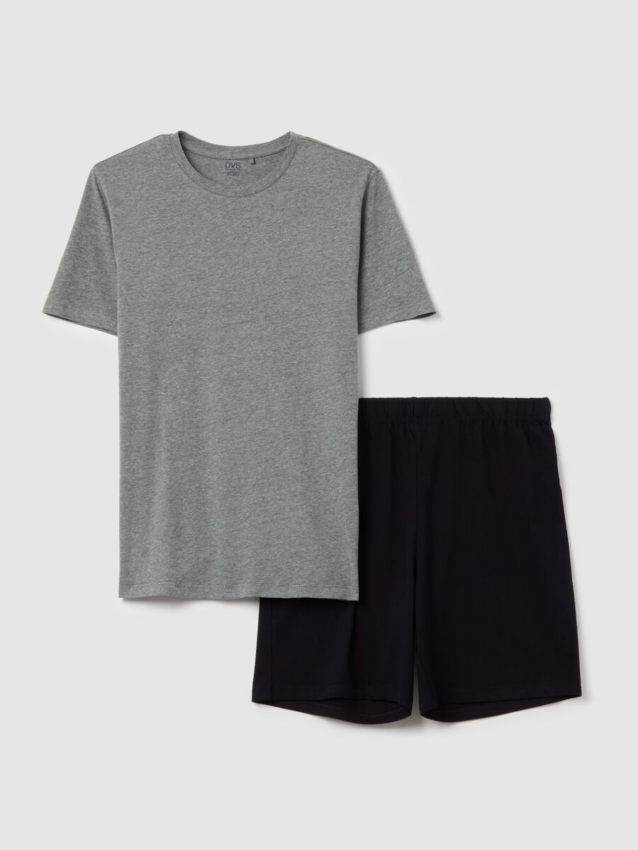 Short cotton pyjamas with round neck_4