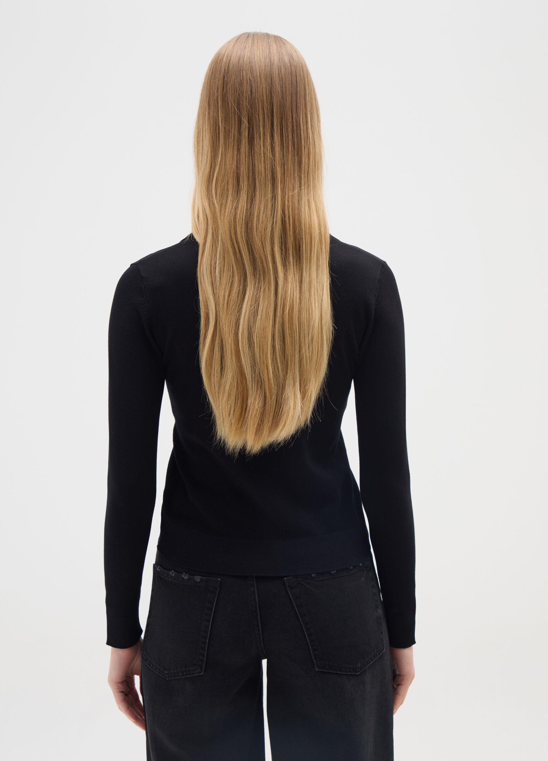 Maglione nero regular fit