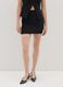 Women's black viscose blend mini skirt_2